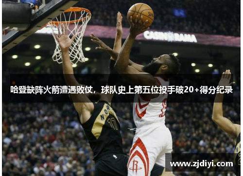 哈登缺阵火箭遭遇败仗，球队史上第五位投手破20+得分纪录